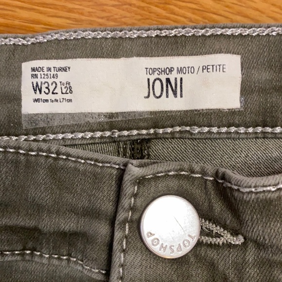 TOPSHOP jeans/jeggings Size W32 L28 - Picture 1 of 5